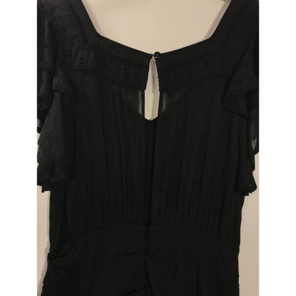 Revolve Tularosa Jude Black Eyelet Short Mini Dress Medium Cocktail LBD Summer - Picture 9 of 13